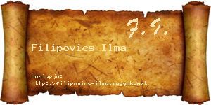 Filipovics Ilma névjegykártya
